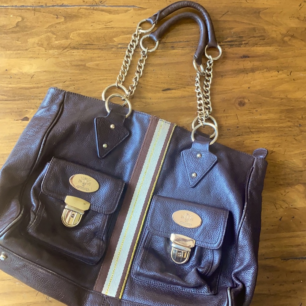 Christine price brown leather bag